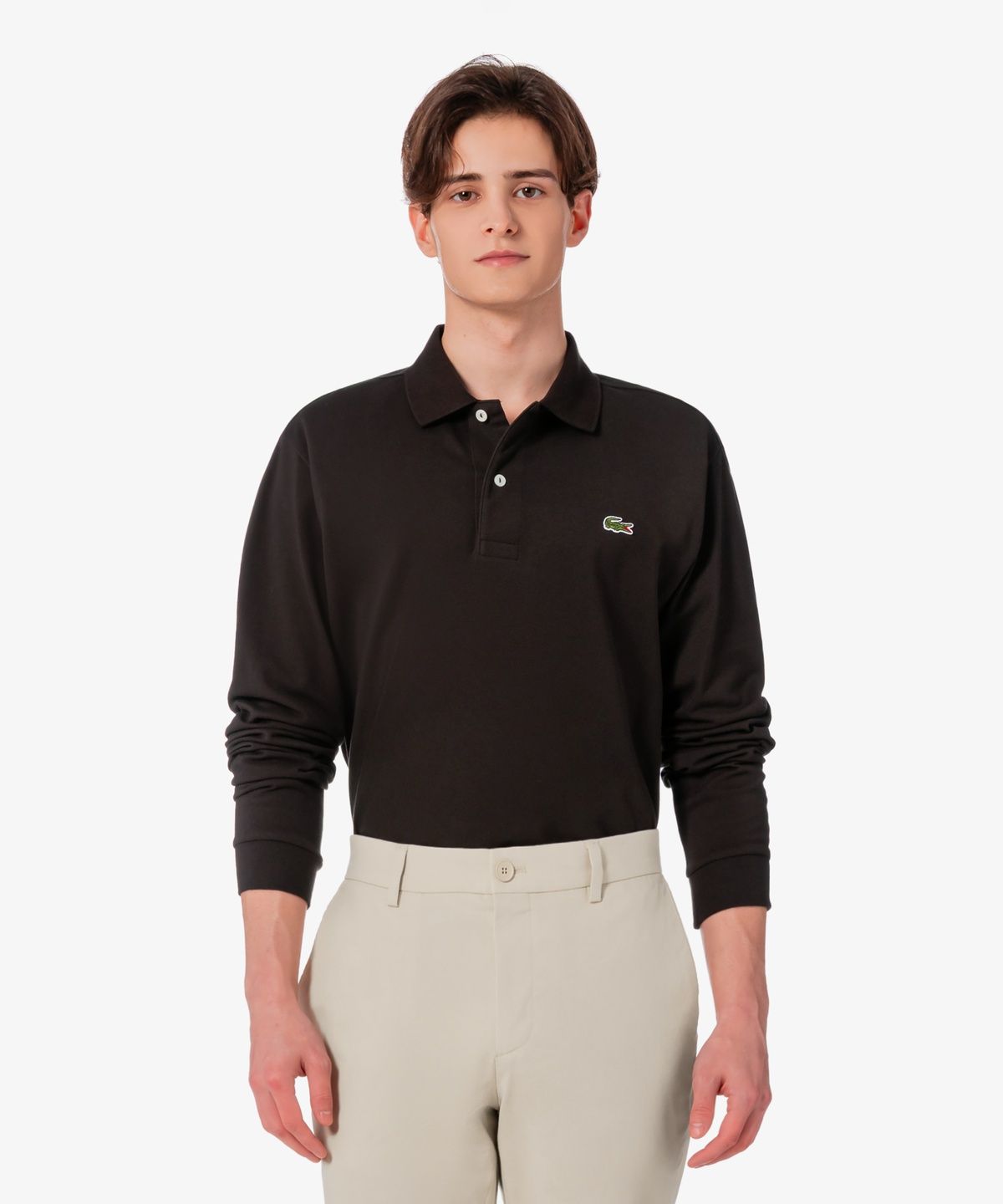 라코스테(LACOSTE) 남성 프렌치 레귤러핏 베이직 긴팔 폴로 셔츠 PH732E-56G SKB