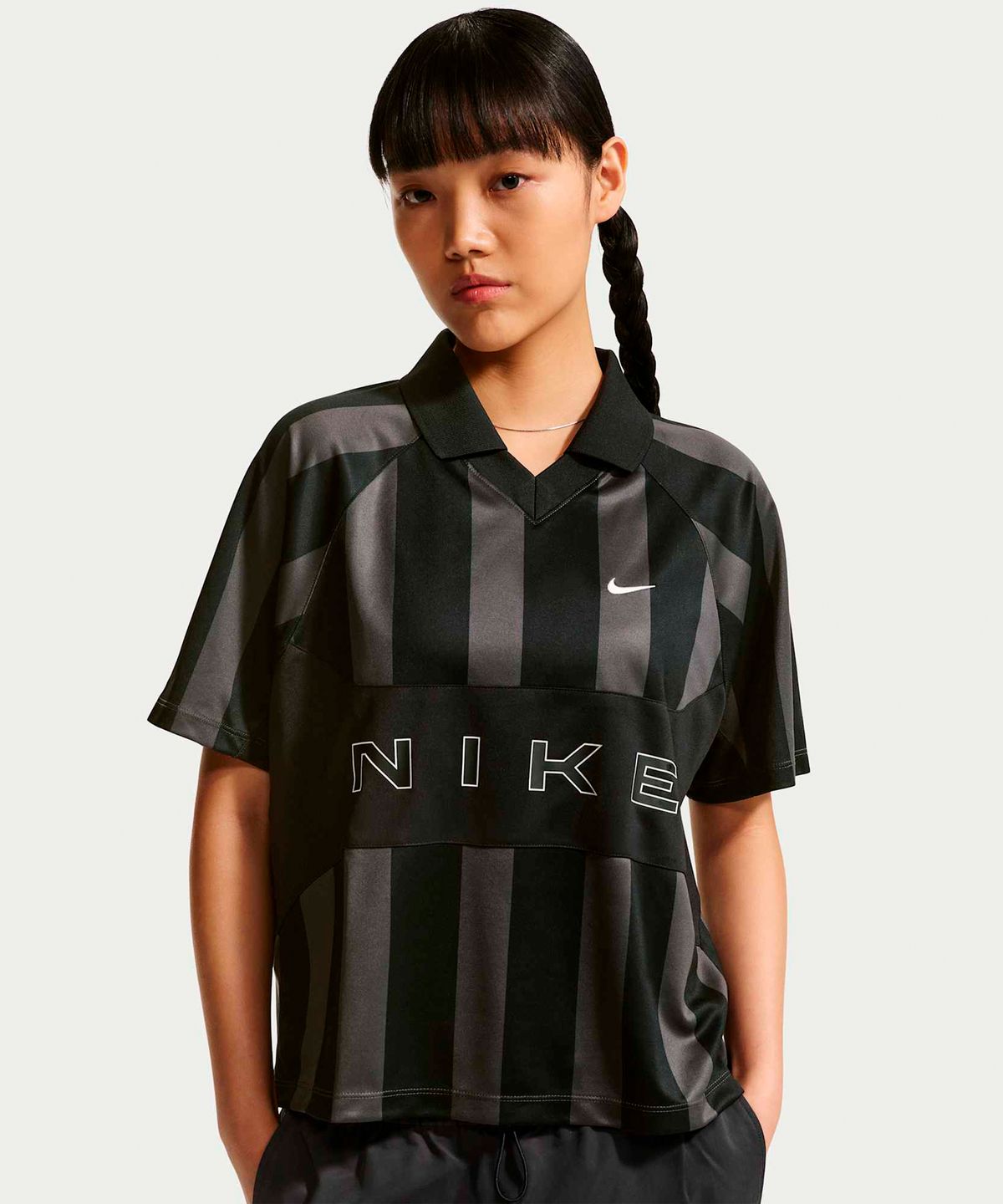 나이키(NIKE) 스포츠웨어 오버사이즈 저지 W - 블랙:초크 / IO0914-010