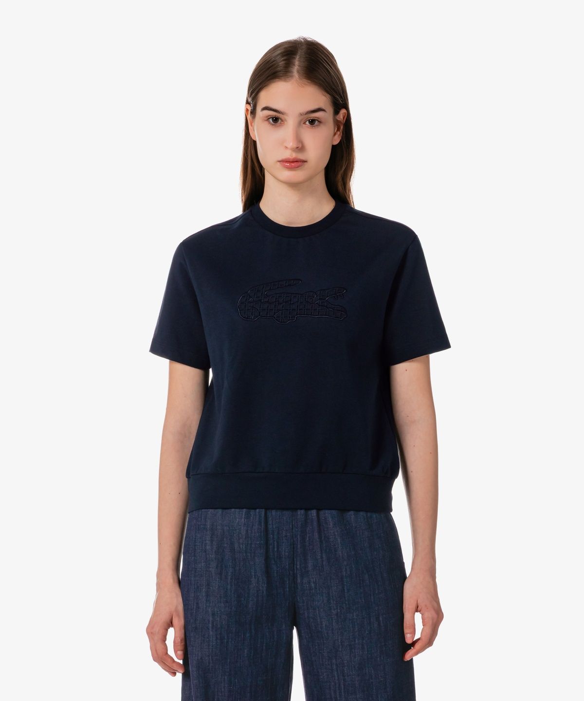 라코스테(LACOSTE) 여성 레이스 크록 티셔츠 TF600E-56G 166