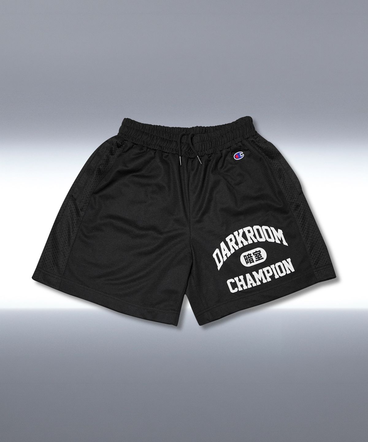 챔피온(CHAMPION) 챔피온 X 다크룸 스튜디오 헤비웨이트 메쉬 쇼츠 Black