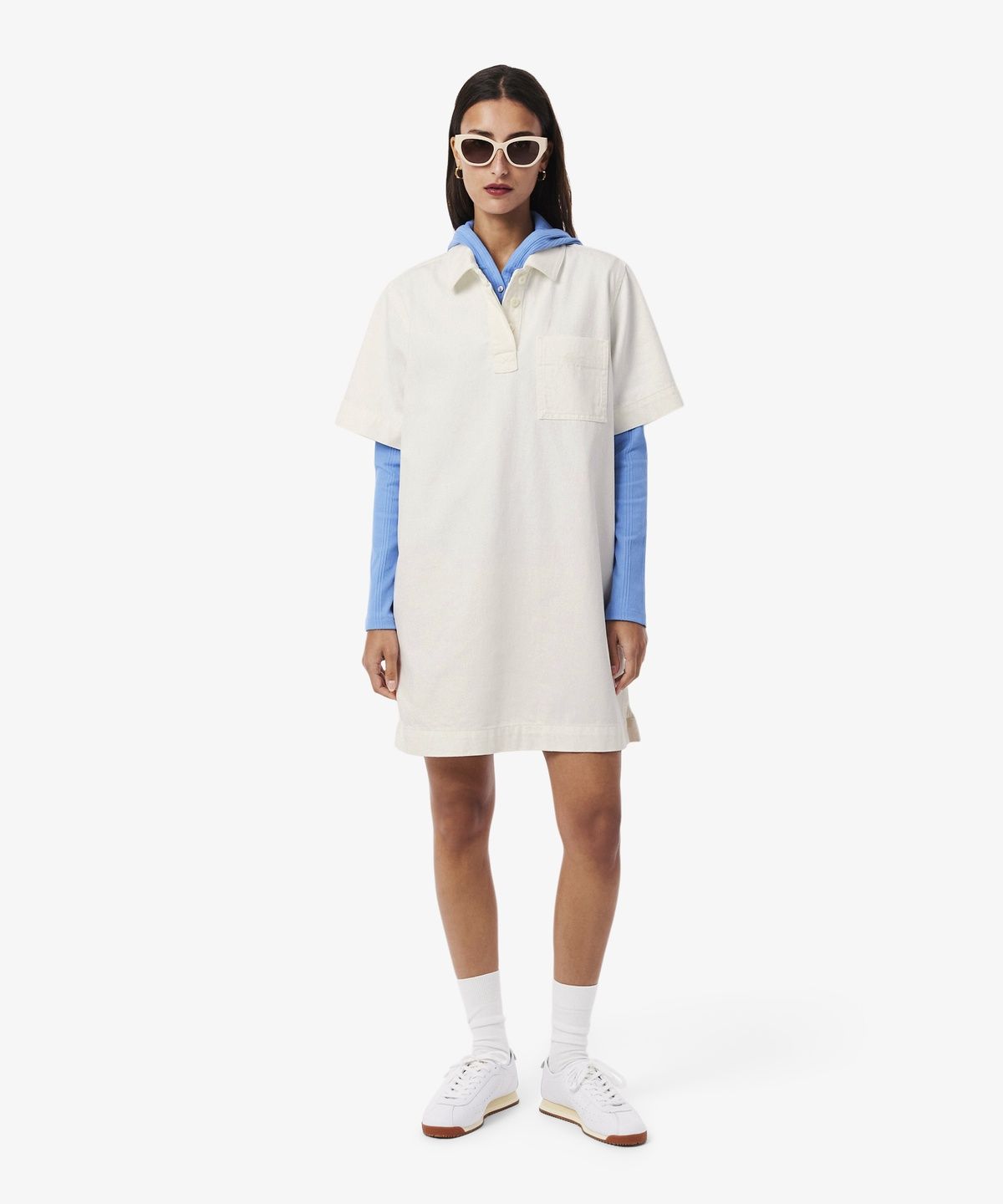 라코스테(LACOSTE) 여성 데님 폴로 드레스 EF0192-56G 001