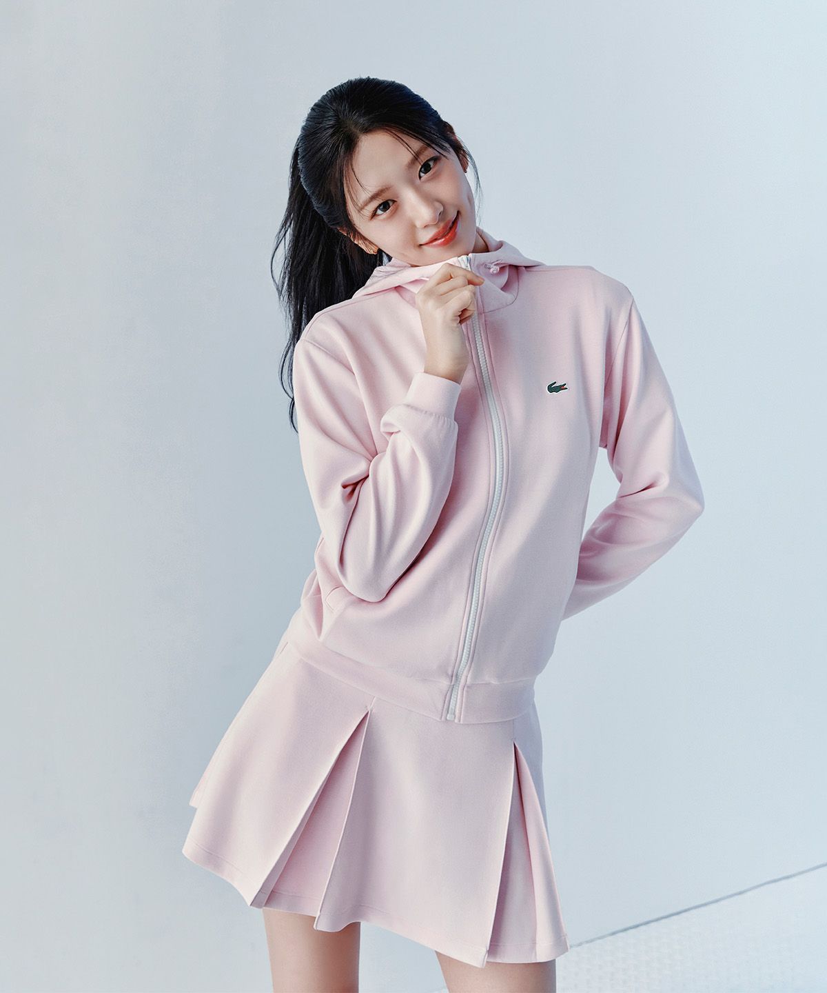 라코스테(LACOSTE) 여성 라이트 저지 셋업 스커트 JF232E-56G Z4H