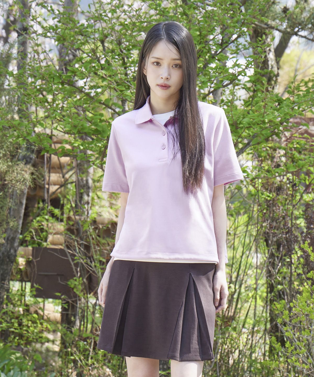라코스테(LACOSTE) 여성 라이트 저지 셋업 스커트 JF232E-56G 3LA
