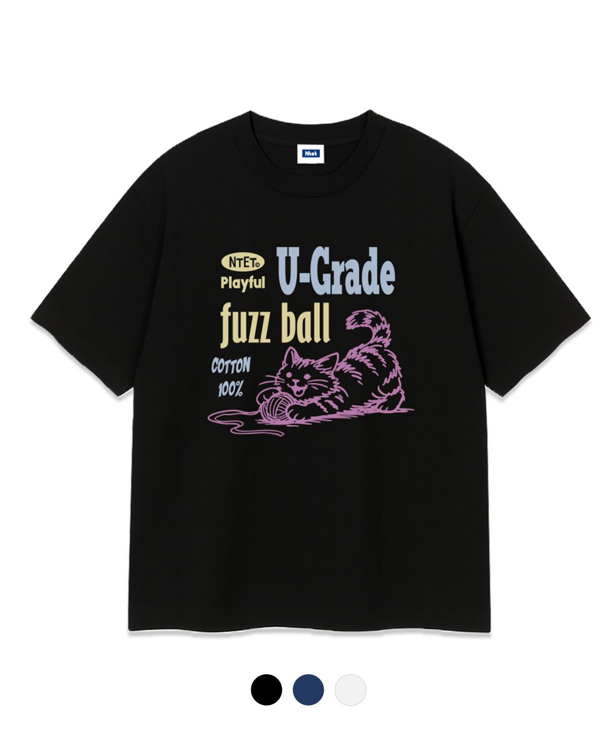 엔티이티(NTET) cotton cat over fit t-shirt (3color)