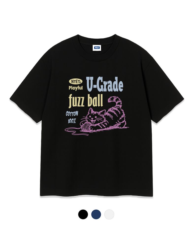 cotton cat over fit t-shirt (3color)