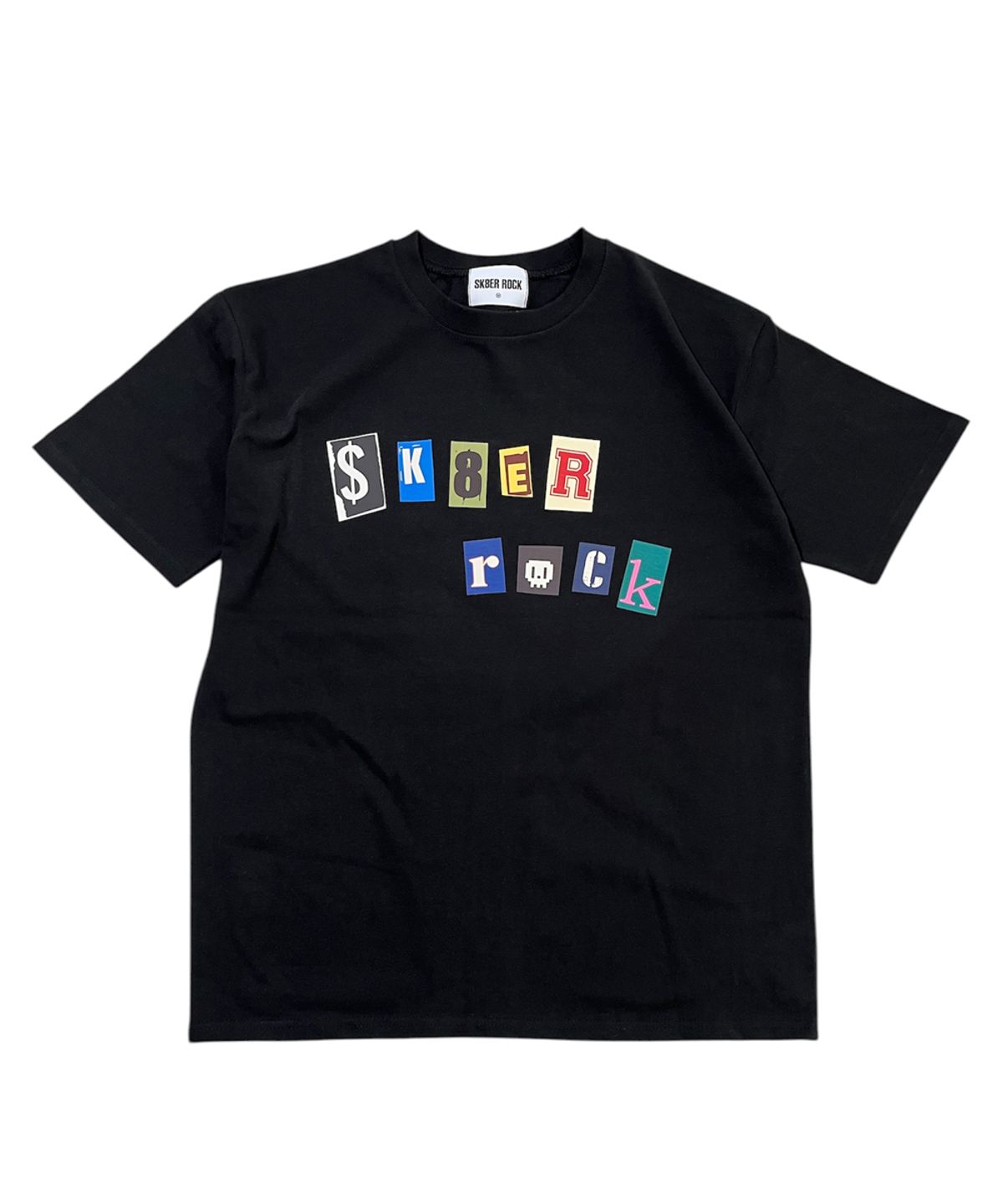 스케이터락(SK8ER ROCK) Collage Pop Logo T-Shirt ((Black))