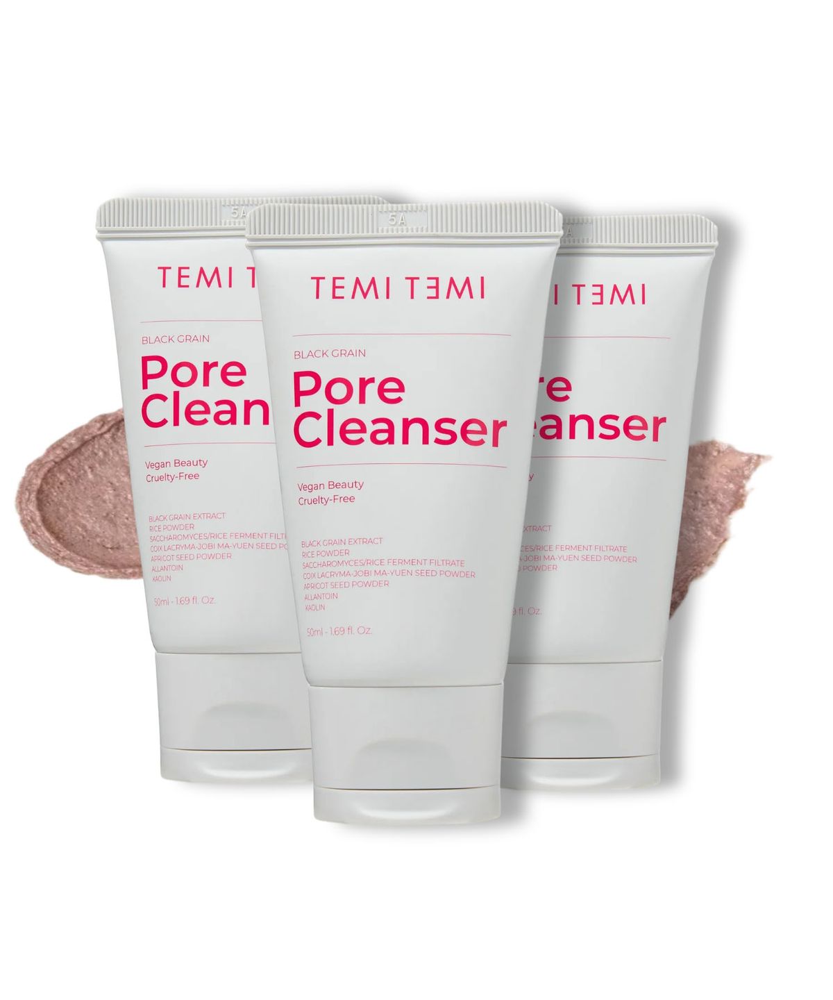 테미테미(TEMITEMI) 블랙그레인 모공클렌저 50ml * 3ea
