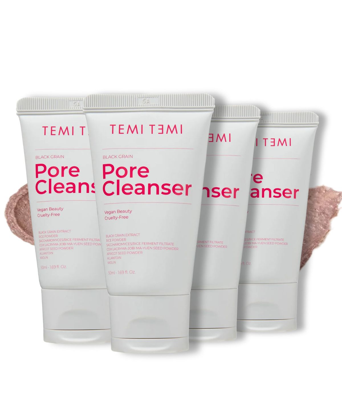 테미테미(TEMITEMI) 블랙그레인 모공클렌저 50ml * 4ea