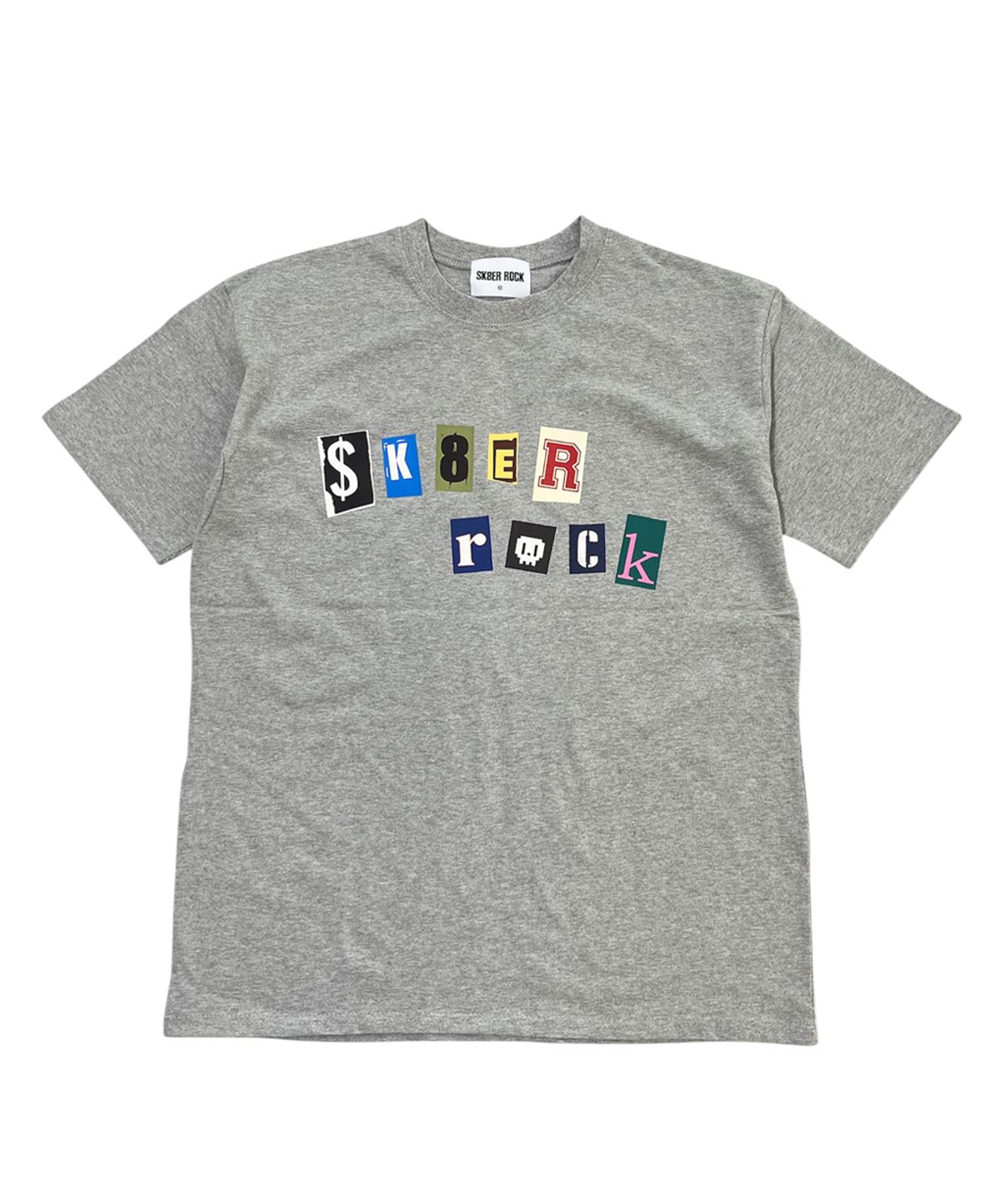 스케이터락(SK8ER ROCK) Collage Pop Logo T-Shirt ((Melange gray))