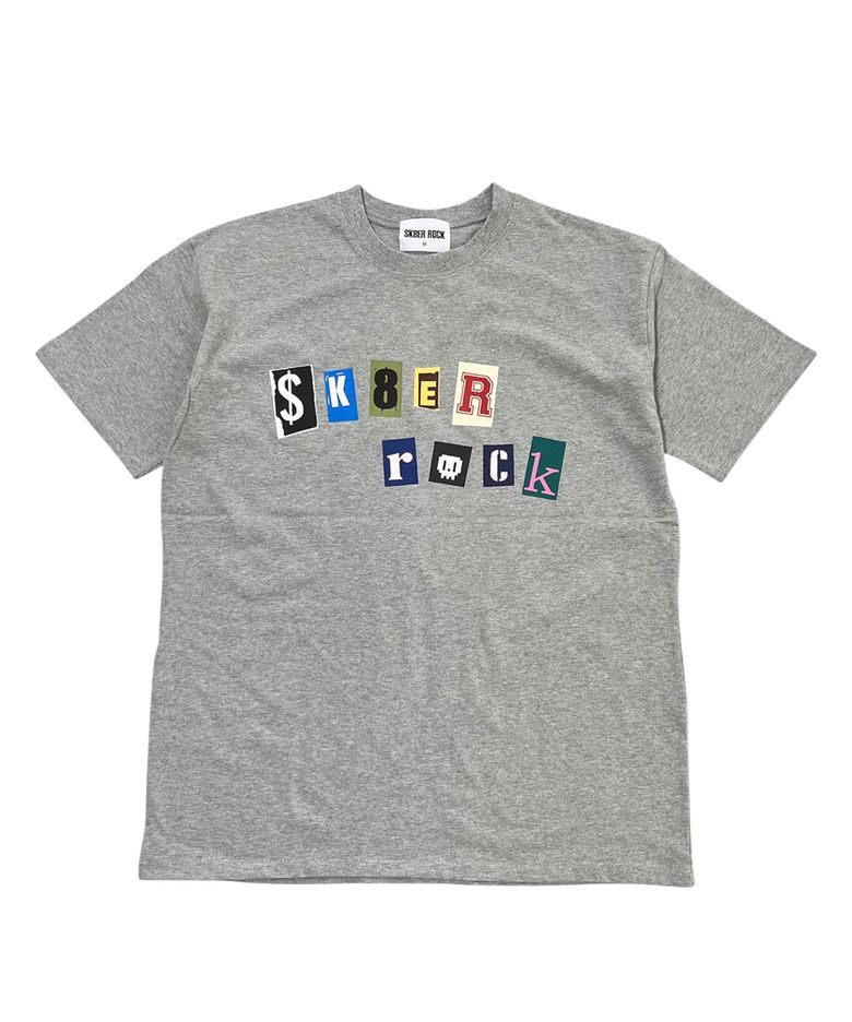 Collage Pop Logo T-Shirt ((Melange gray))