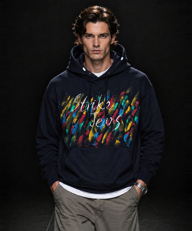 Chromatic Stroke Hoodie (NAVY)