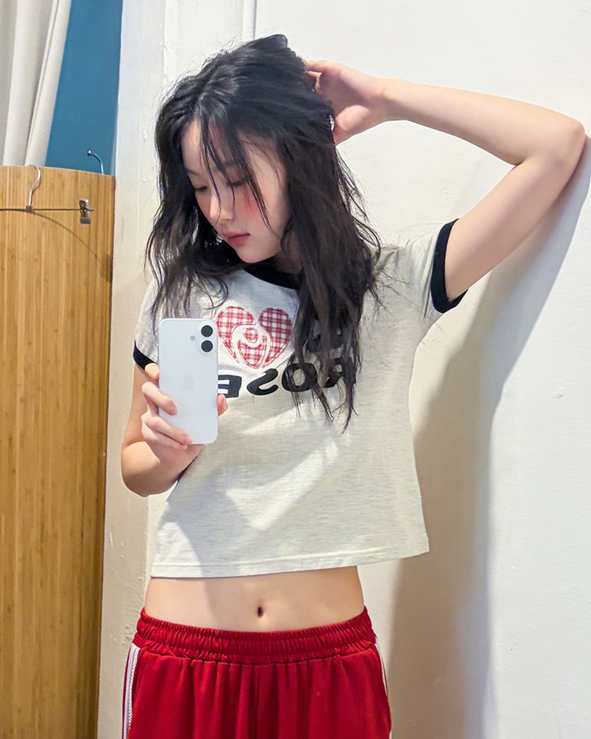 해비즘(HAVISM) I ROSE RINGER S/S TEE(OATMEAL)