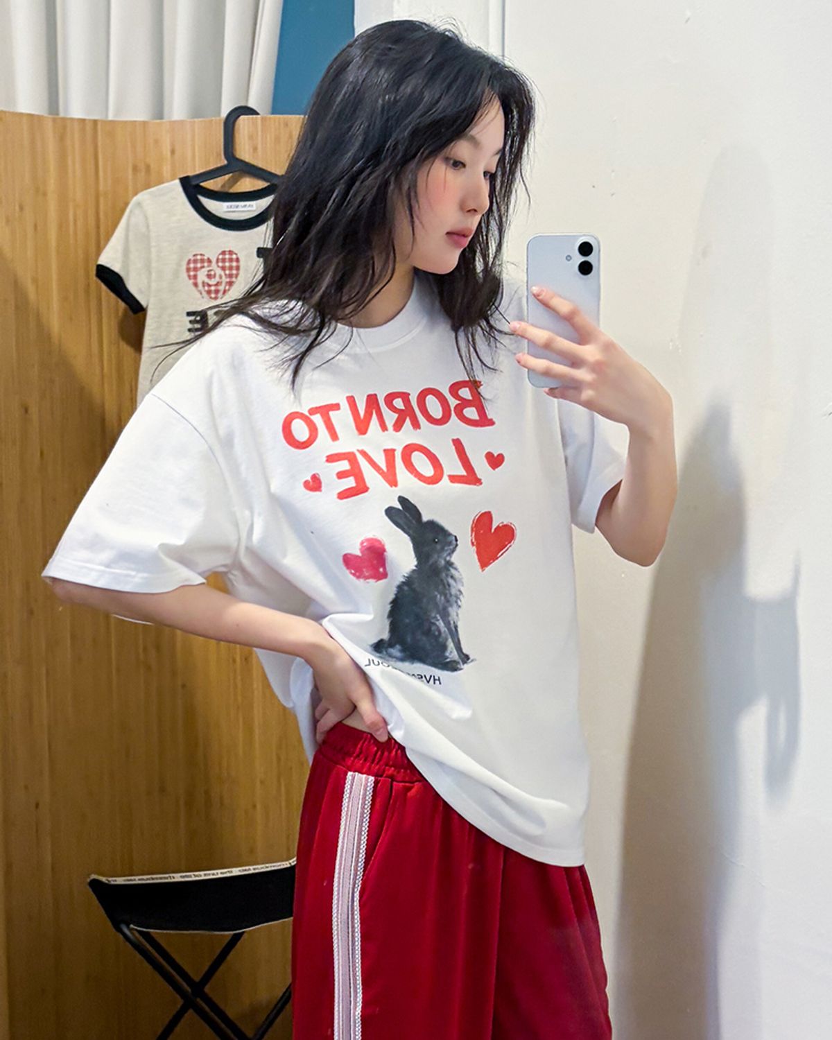 해비즘(HAVISM) BORN TO LOVE S/S TEE(WHITE)