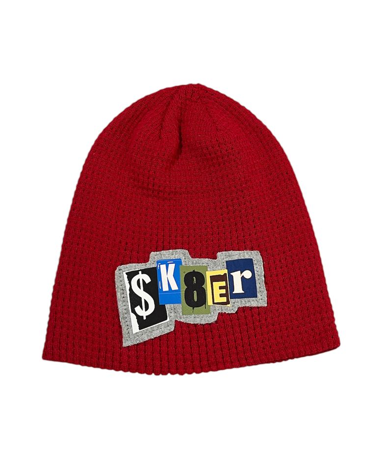 Collage Pop Logo Beanie ((red))
