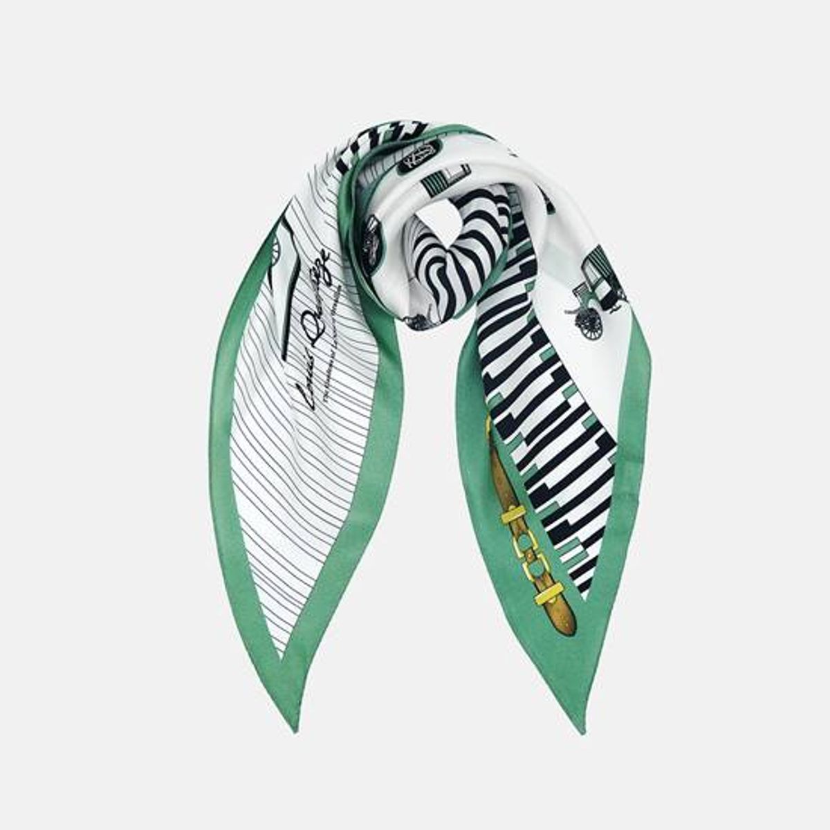 루이까또즈스카프(LOUIS QUATORZE SCARF) 마리아노 마름모 실크 스카프