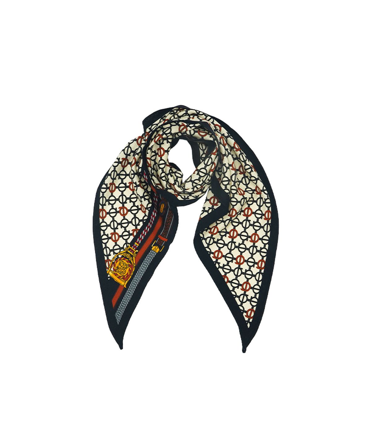 루이까또즈스카프(LOUIS QUATORZE SCARF) 이보르  울실크 마름모 스카프