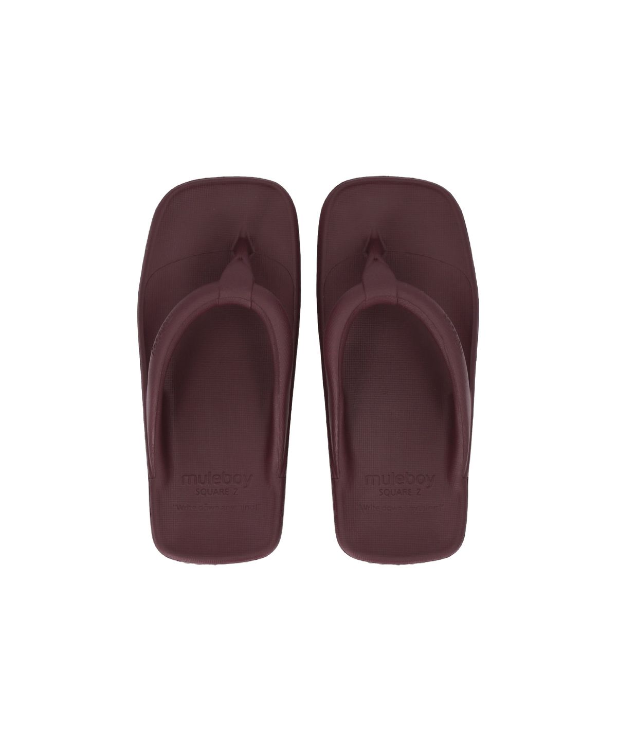 뮬보이(MULEBOY) 스퀘어 제트 플립플랍 버건디(BURGUNDY)