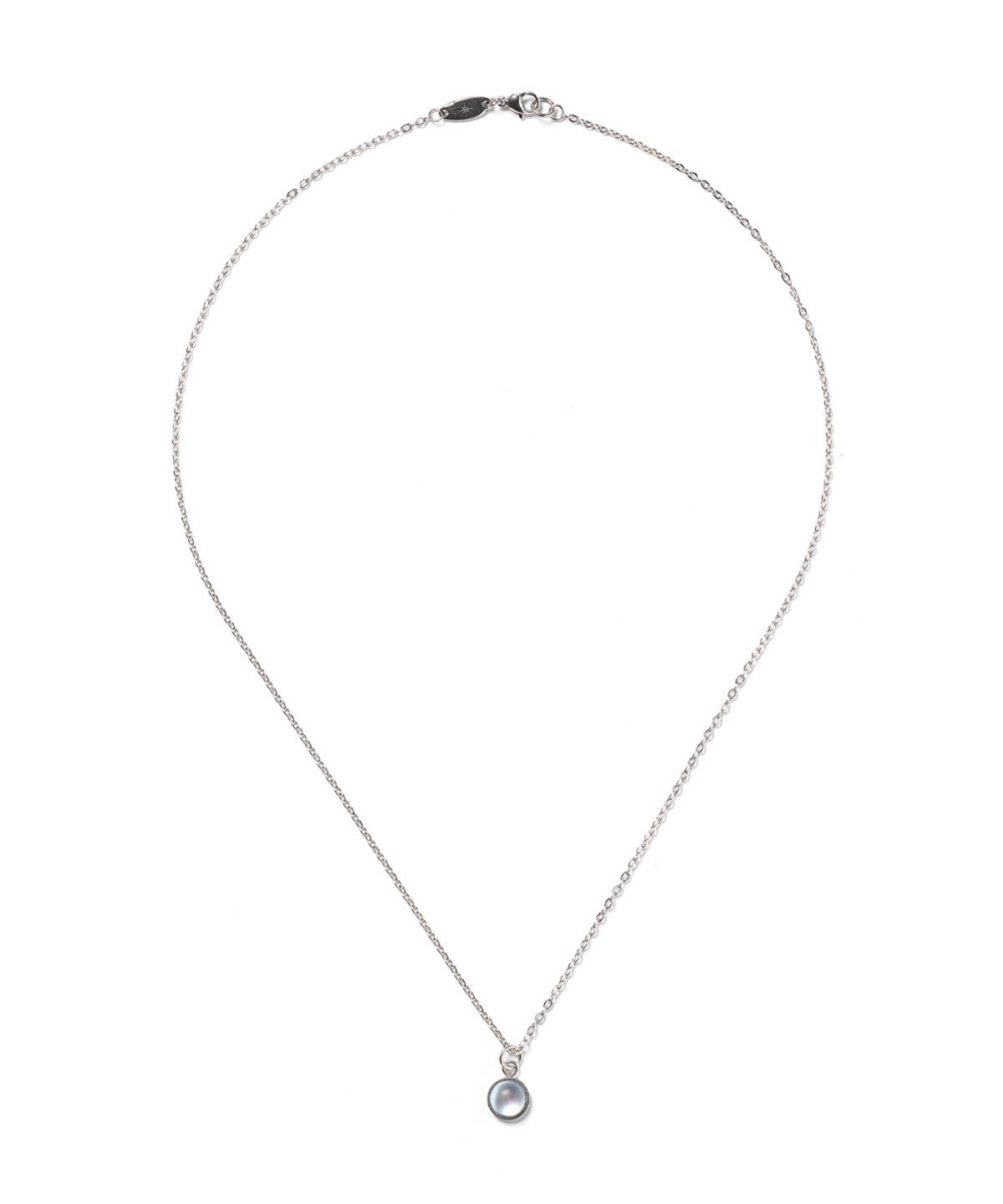 폴라리타(POLALITA) 슬림 써지컬 문스톤 목걸이 (PLT-NL-037_SV)