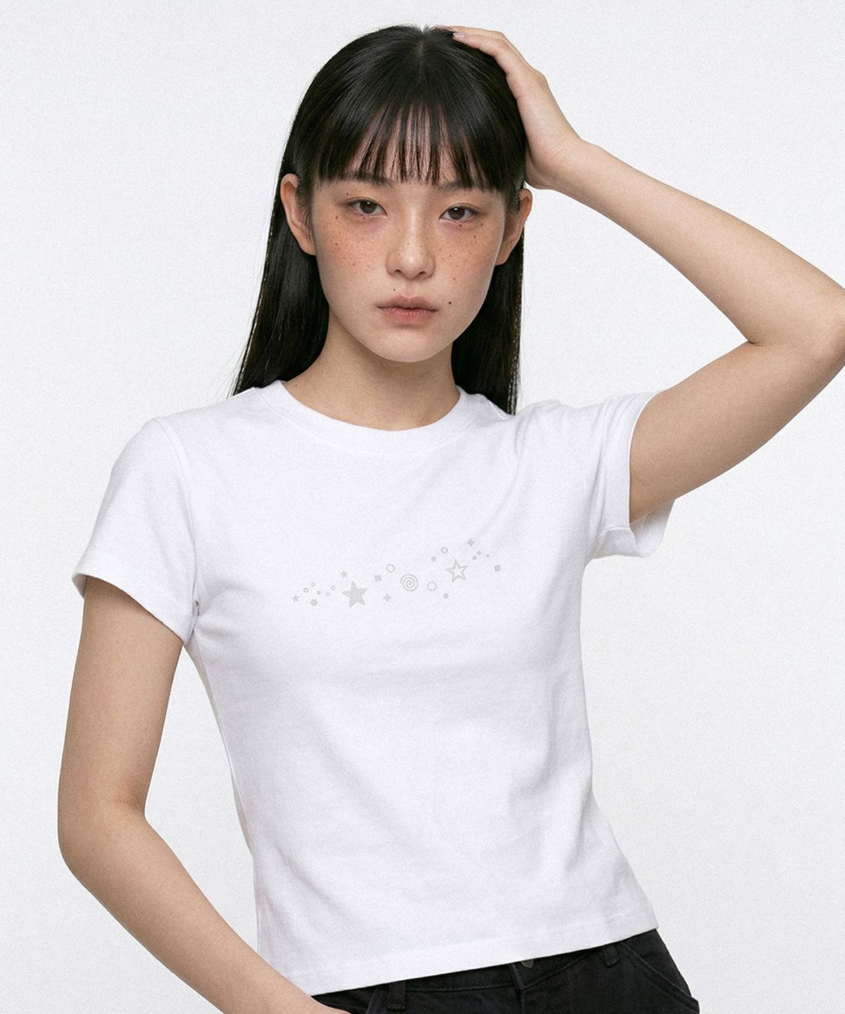 키치어리(KITSCHEERY) Stardot T-shirt (White)