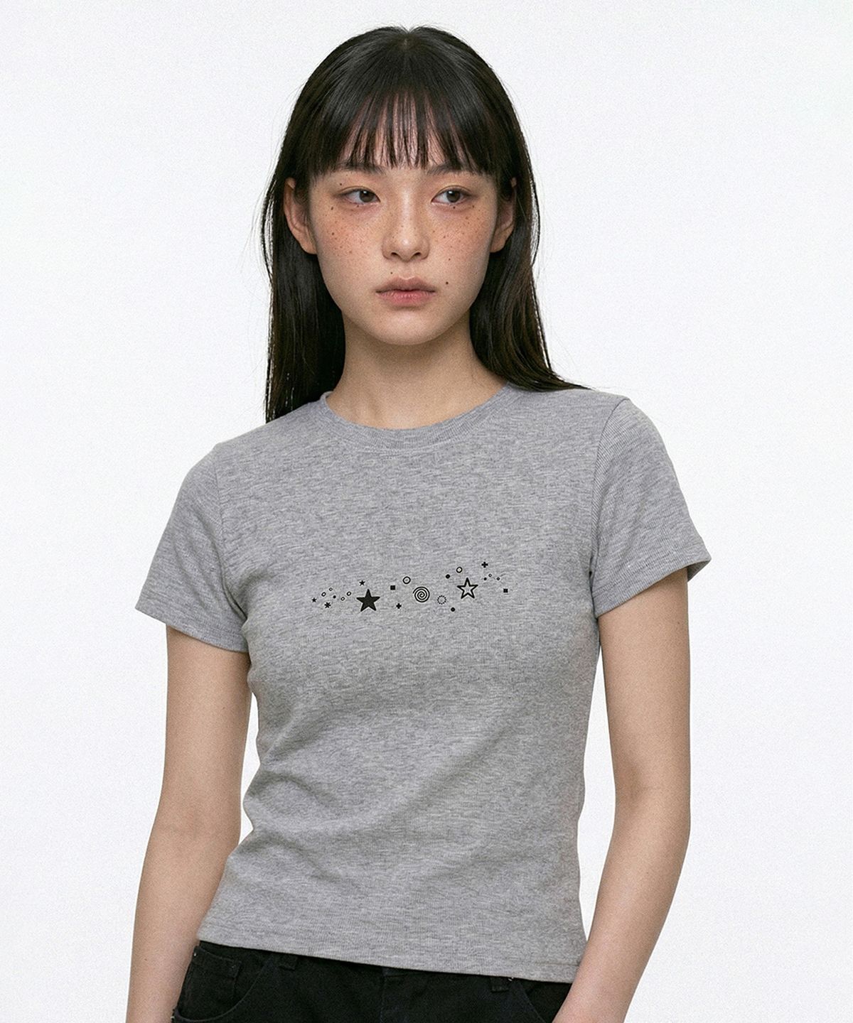 키치어리(KITSCHEERY) Stardot T-shirt (Gray)