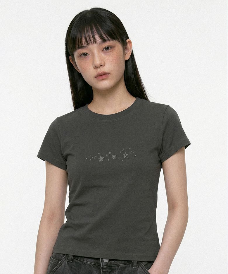 Stardot T-shirt (Charcoal)