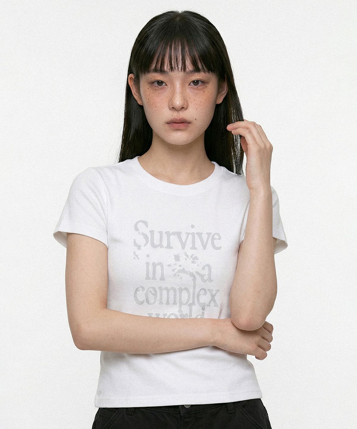키치어리(KITSCHEERY) Survive T-shirt (White)