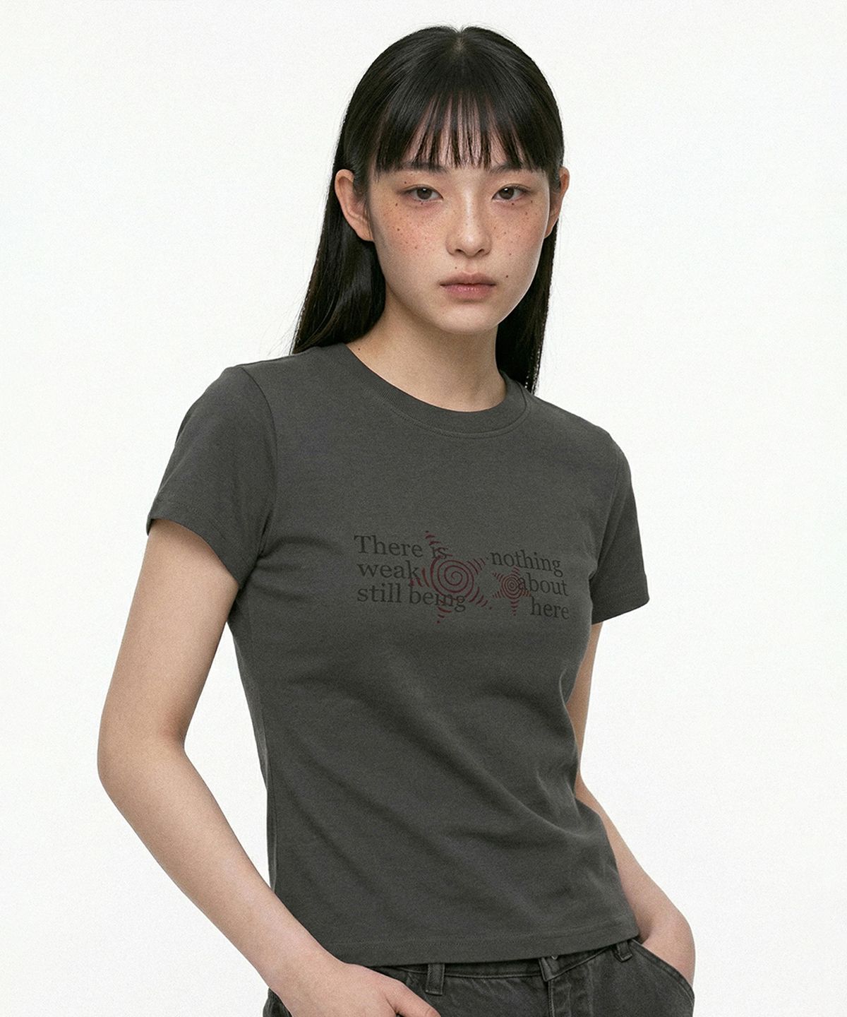 키치어리(KITSCHEERY) Loop Star T-shirt (Charcoal)