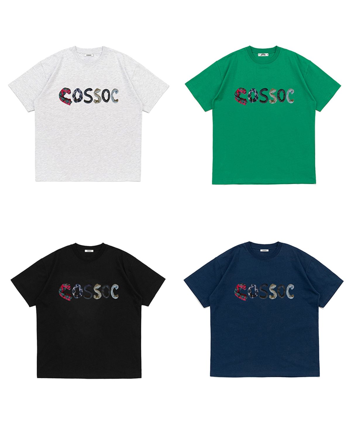 코소(COSO) CC 알파벳 반팔 티셔츠_4 Colors