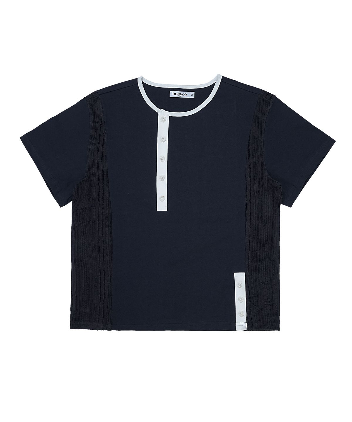 휴이(HUEY) Two Side Button Tee Navy