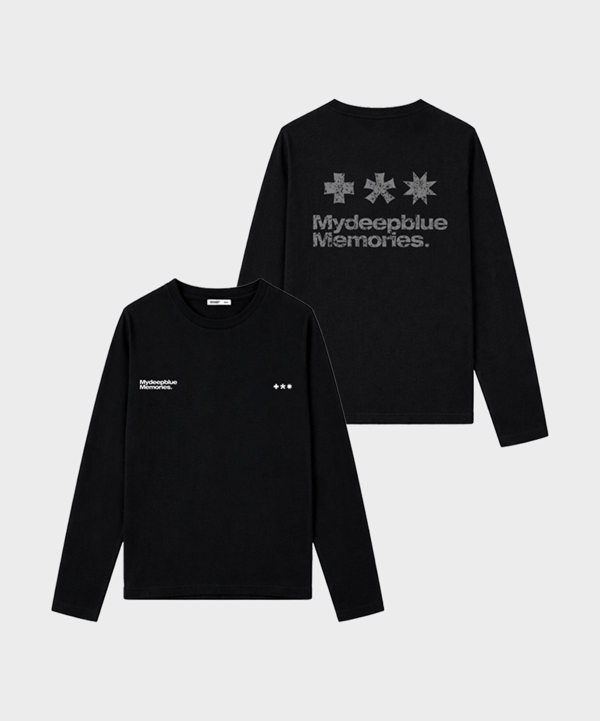 마이딥블루메모리즈(MY DEEP BLUE MEMORIES) (W/M) CRACK SYMBOL LONG SLEEVE(BLACK)