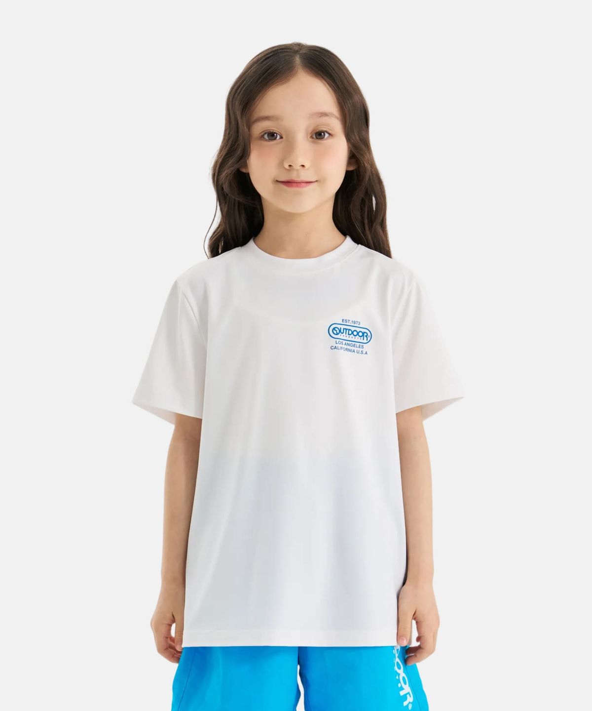 아웃도어 프로덕츠 키즈(OUTDOOR PRODUCTS KIDS) 쿨터치 백 그래픽 반팔 티셔츠 (오프 화이트) OD262ISS22_OWH
