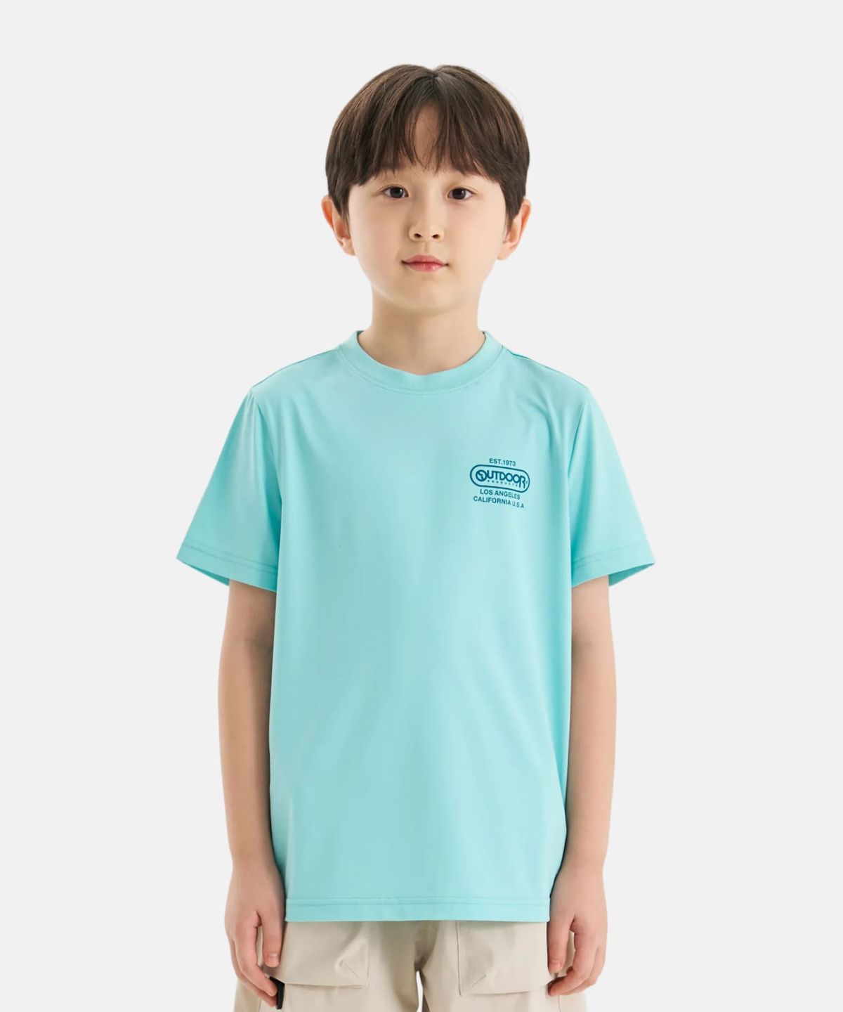 아웃도어 프로덕츠 키즈(OUTDOOR PRODUCTS KIDS) 쿨터치 백 그래픽 반팔 티셔츠 (민트) OD262ISS22_MIN