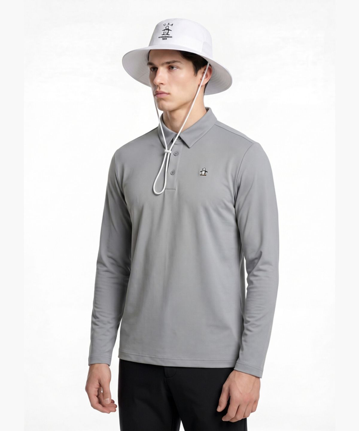먼싱웨어(MUNSINGWEAR) 남성 냉감 긴팔 티셔츠 라이트그레이 MR221MTL51