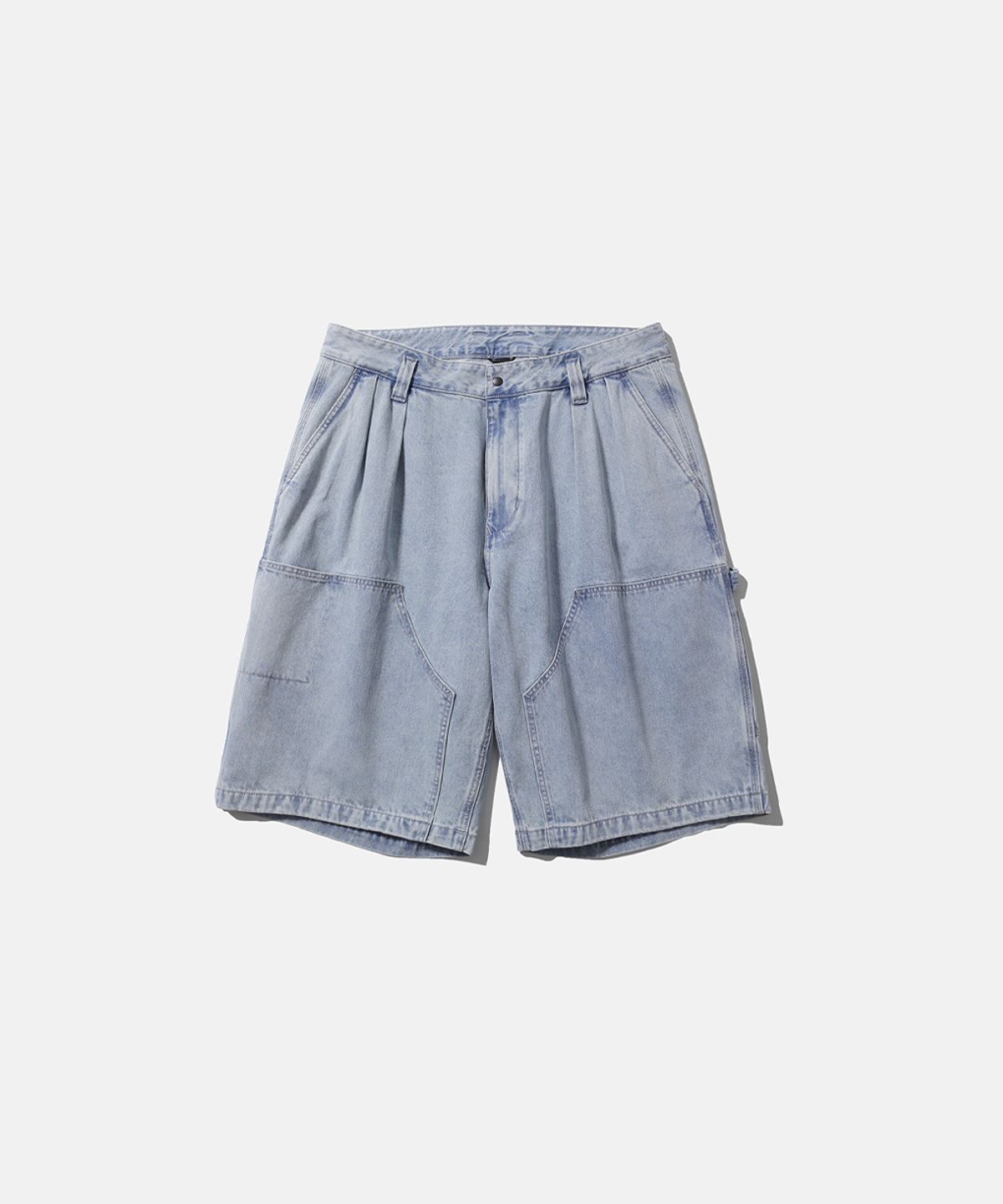 모이프(MOIF) [SS26] WIDE CARPENTER DENIM SHORTS / BLEACHED INDIGO