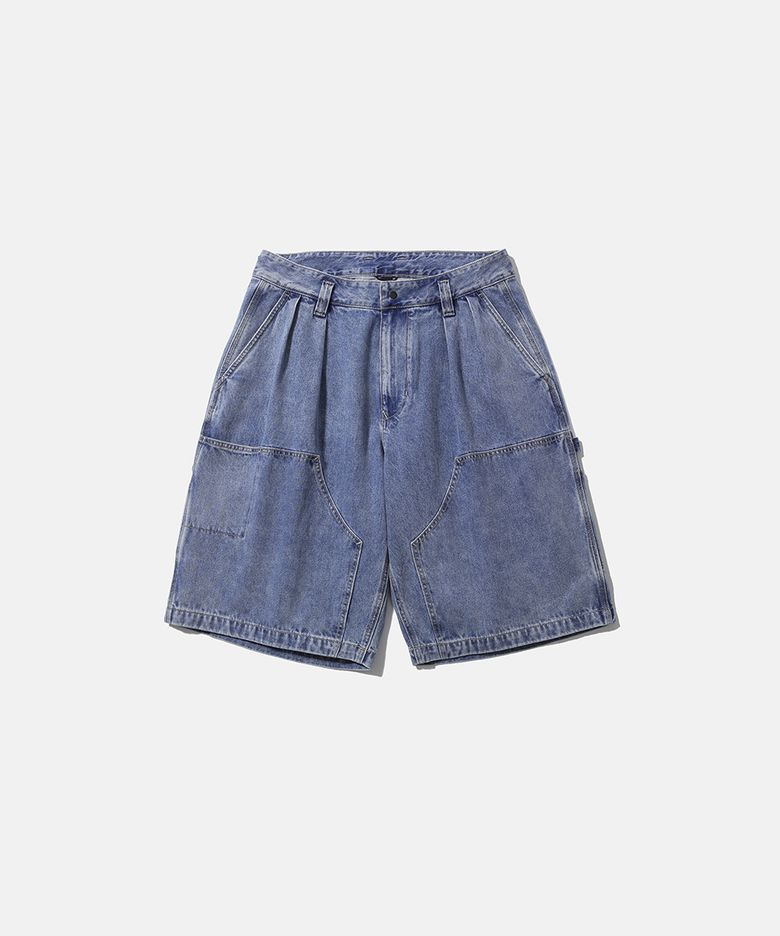 [SS26] WIDE CARPENTER DENIM SHORTS / FADED INDIGO