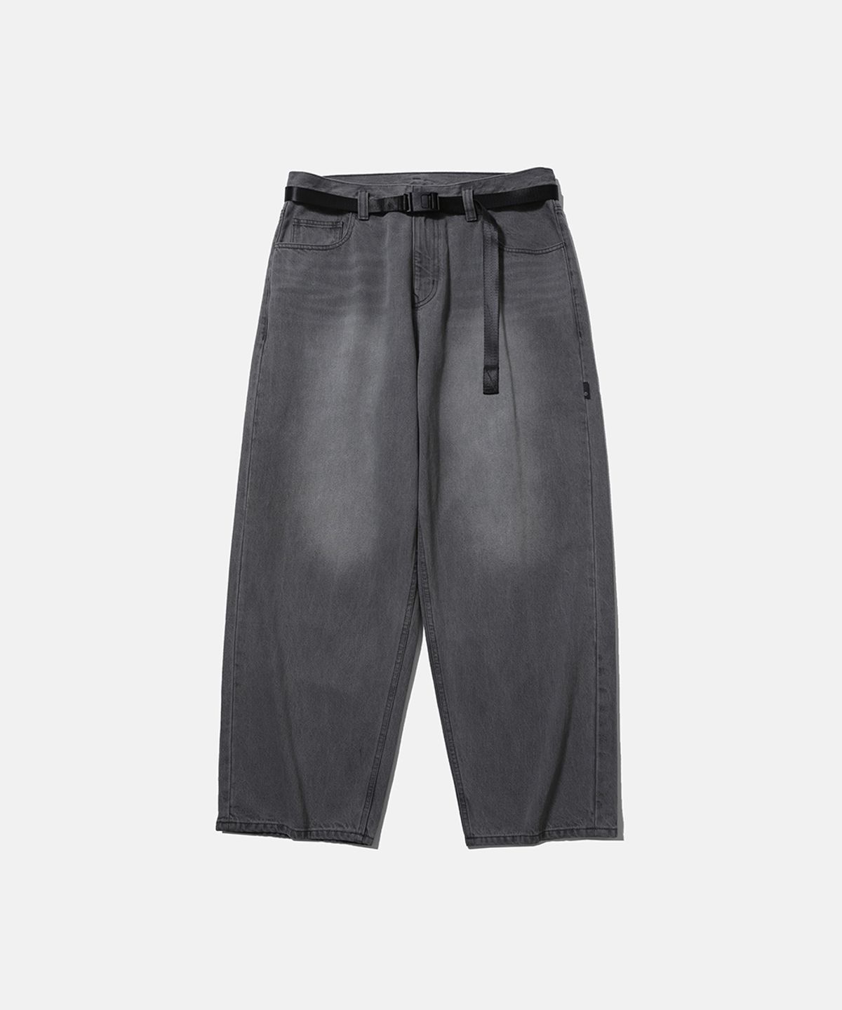 모이프(MOIF) [SS26] WIDE 6P BELTED DENIM PANTS / BLEACHED BLACK