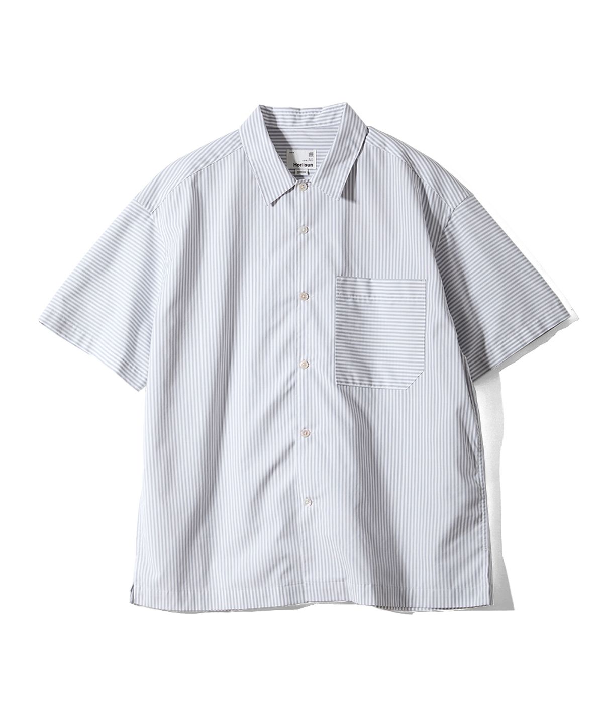 홀리선(HORLISUN) Joshua Reverse Stripe Shirt Gray