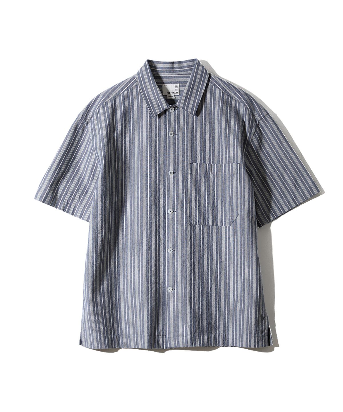 홀리선(HORLISUN) Joshua Chambray Stripe Shirt Navy