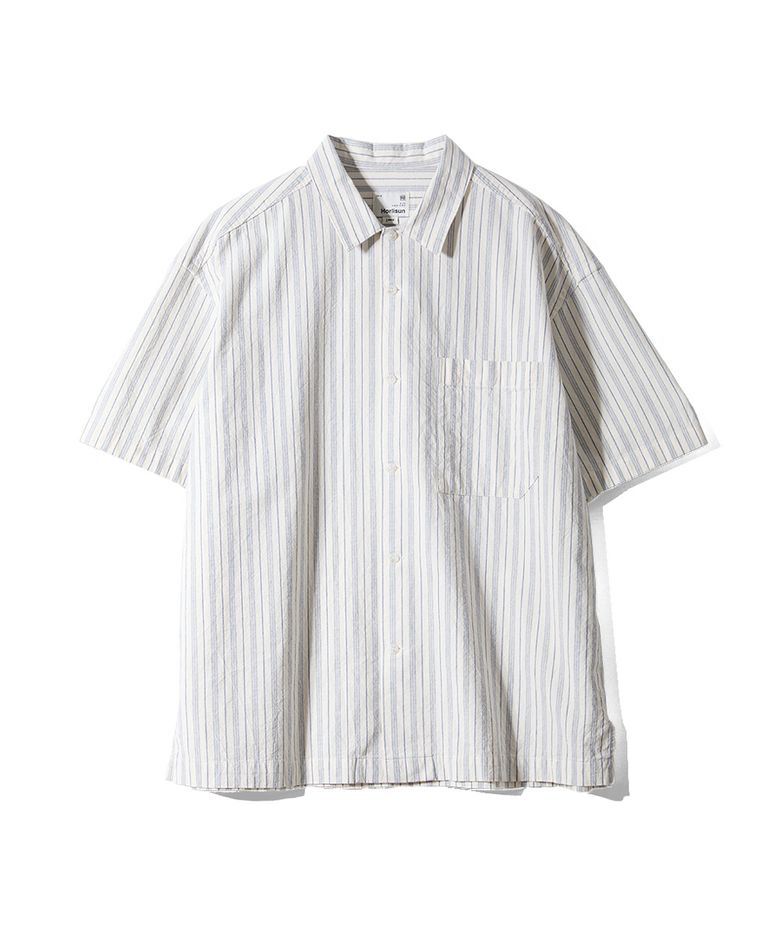 Joshua Chambray Stripe Shirt Ecru