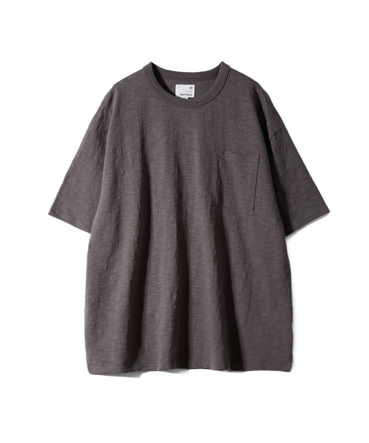 홀리선(HORLISUN) Lawrence Slub Short Sleeve T-shirt Charcoal