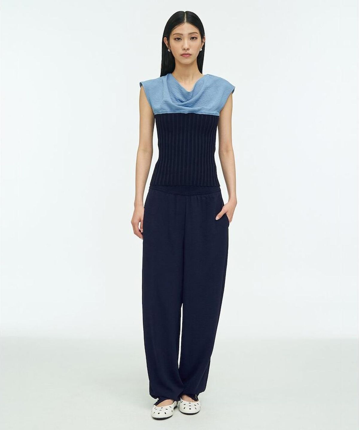 앙개(ANGGAE) Jogger Pants  Navy