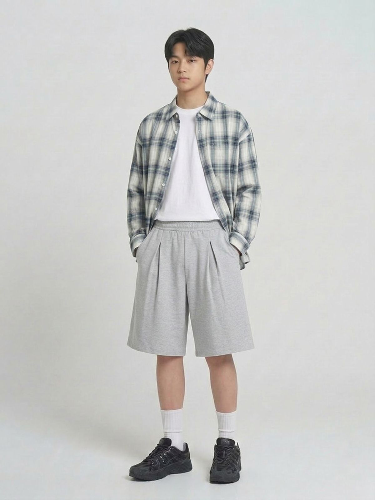 행텐 틴즈(HANGTEN TEENS) 틴즈 턱 카펜터 5.5부 팬츠_055(14570-037-406-31)
