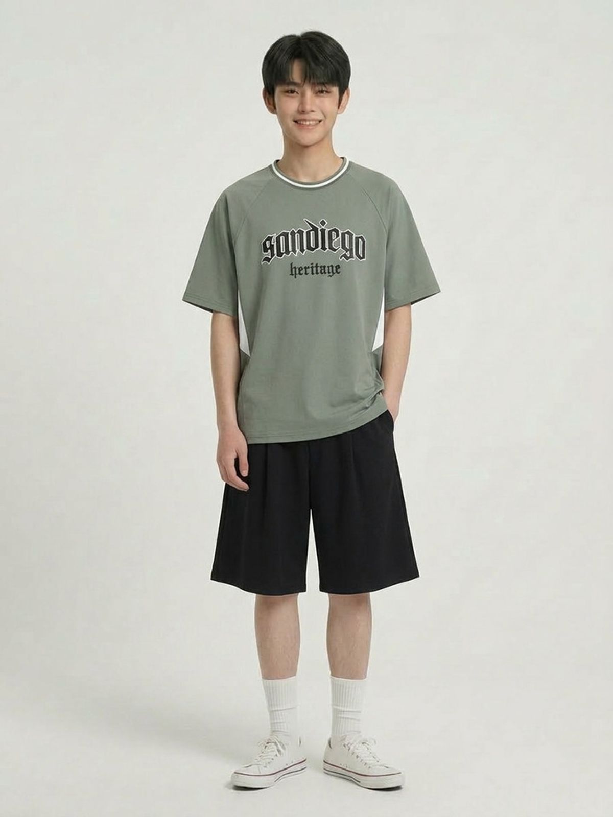 행텐 틴즈(HANGTEN TEENS) 틴즈 턱 6.5부 버뮤다 팬츠_100(14570-037-407-31)
