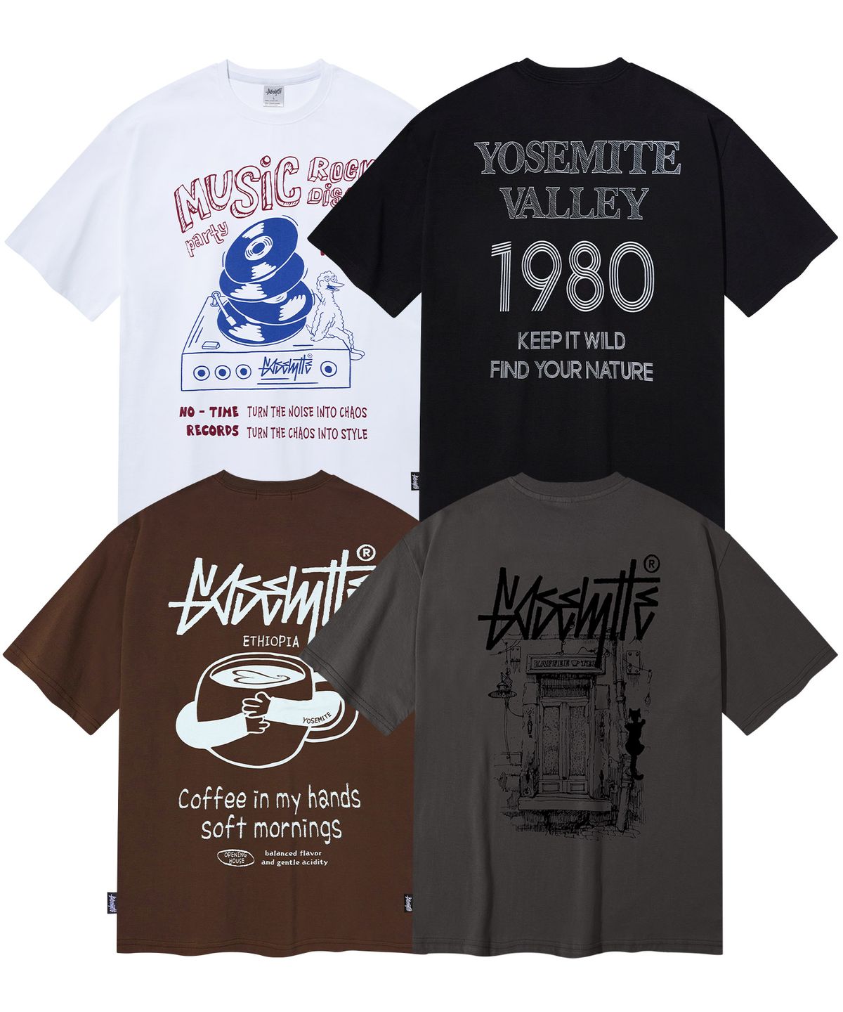 요세미티(YOSEMITE) [SET] 그래픽 반팔티셔츠 4종 택2
