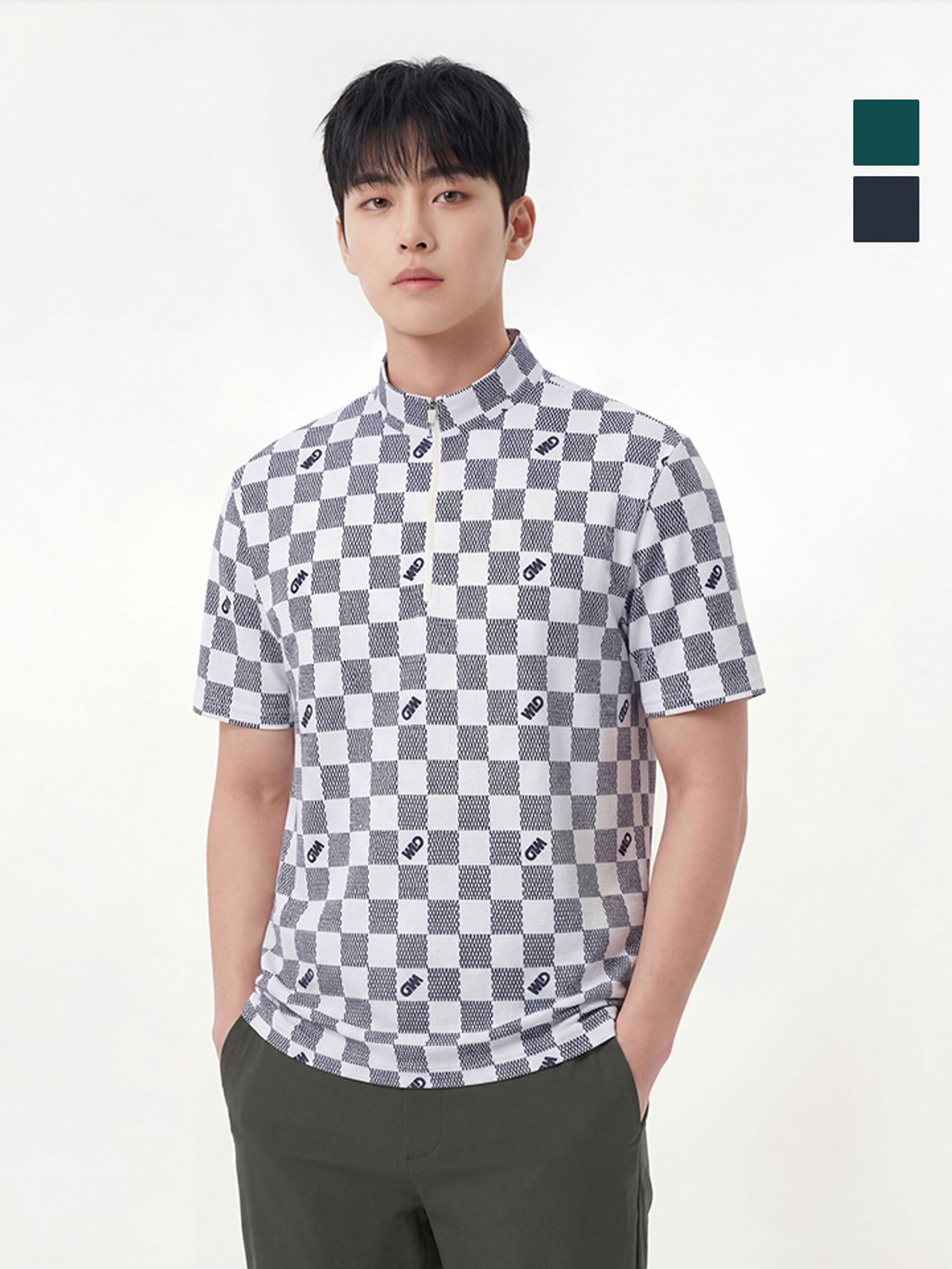 웨스트우드(WESTWOOD) 남성 체크보드 프린트 집티_WO2MCTS337