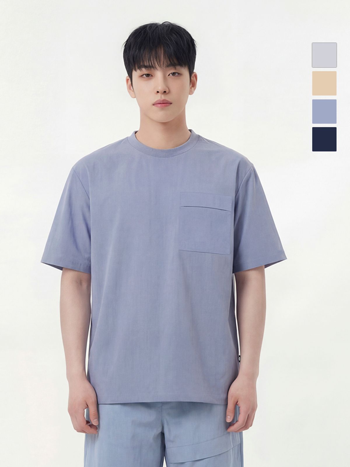 웨스트우드(WESTWOOD) 남성 우븐 반팔 티셔츠_WO2MCST731