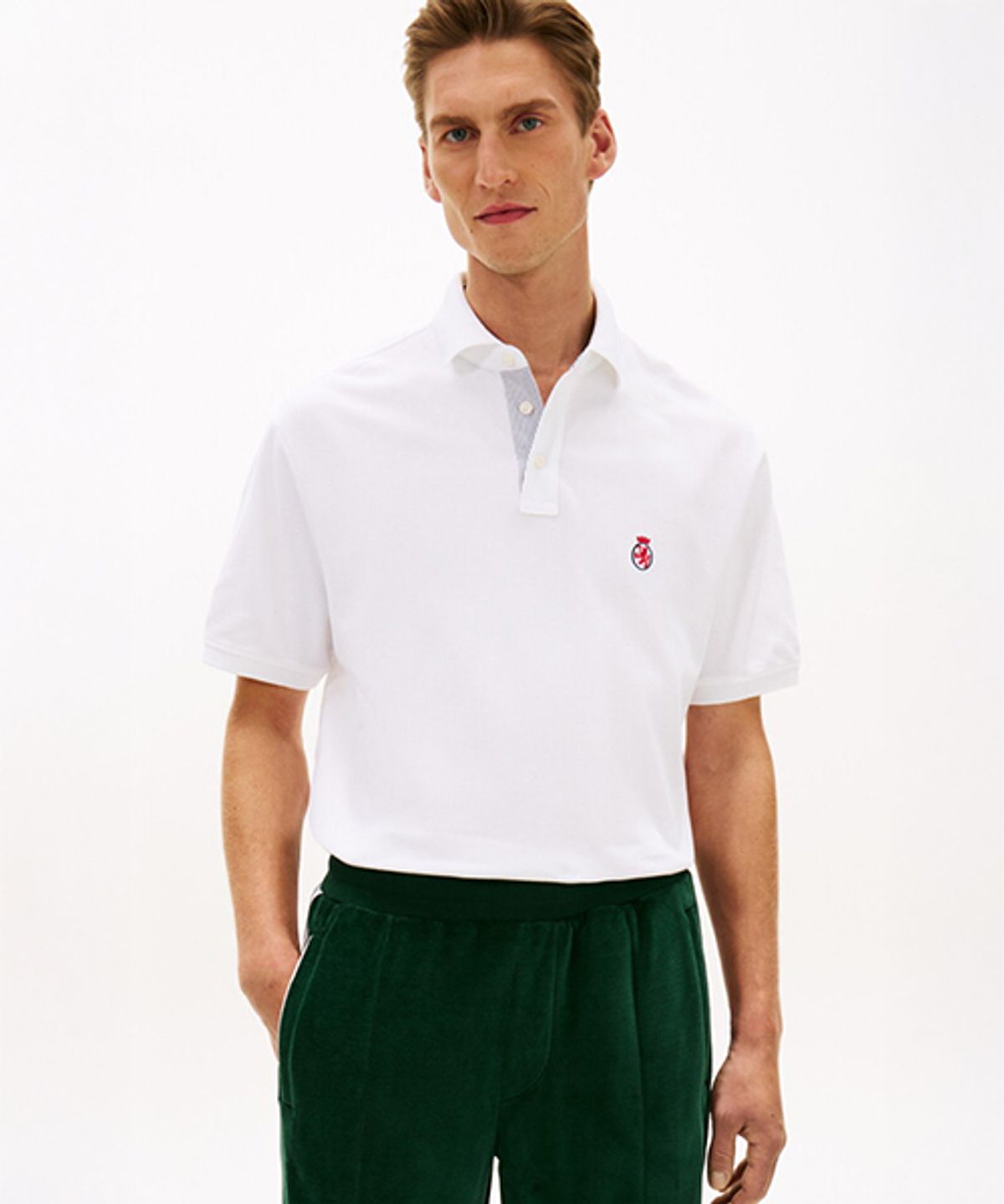 타미힐피거(TOMMY HILFIGER) 아카이브 크레스트 클래식 폴로 셔츠 (T12G1TKT160MT1YBR)