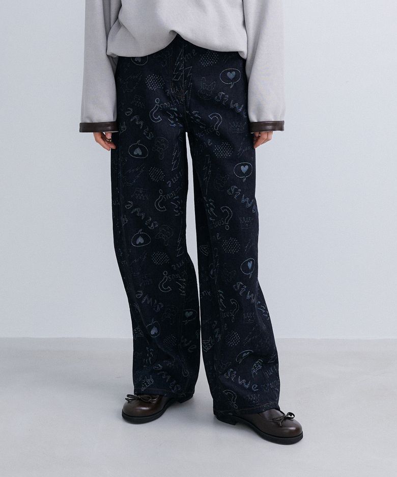 SKETCHED DENIM - NAVY