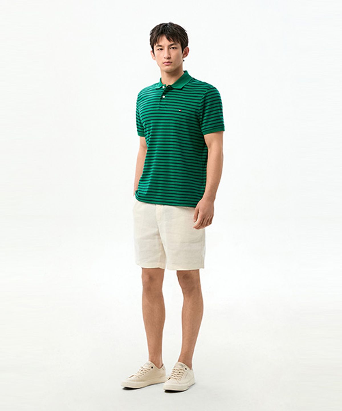 타미힐피거(TOMMY HILFIGER) 도버 핏 린넨 블렌드 밴딩 쇼츠 (T12G3WPQ270MT1Z00)
