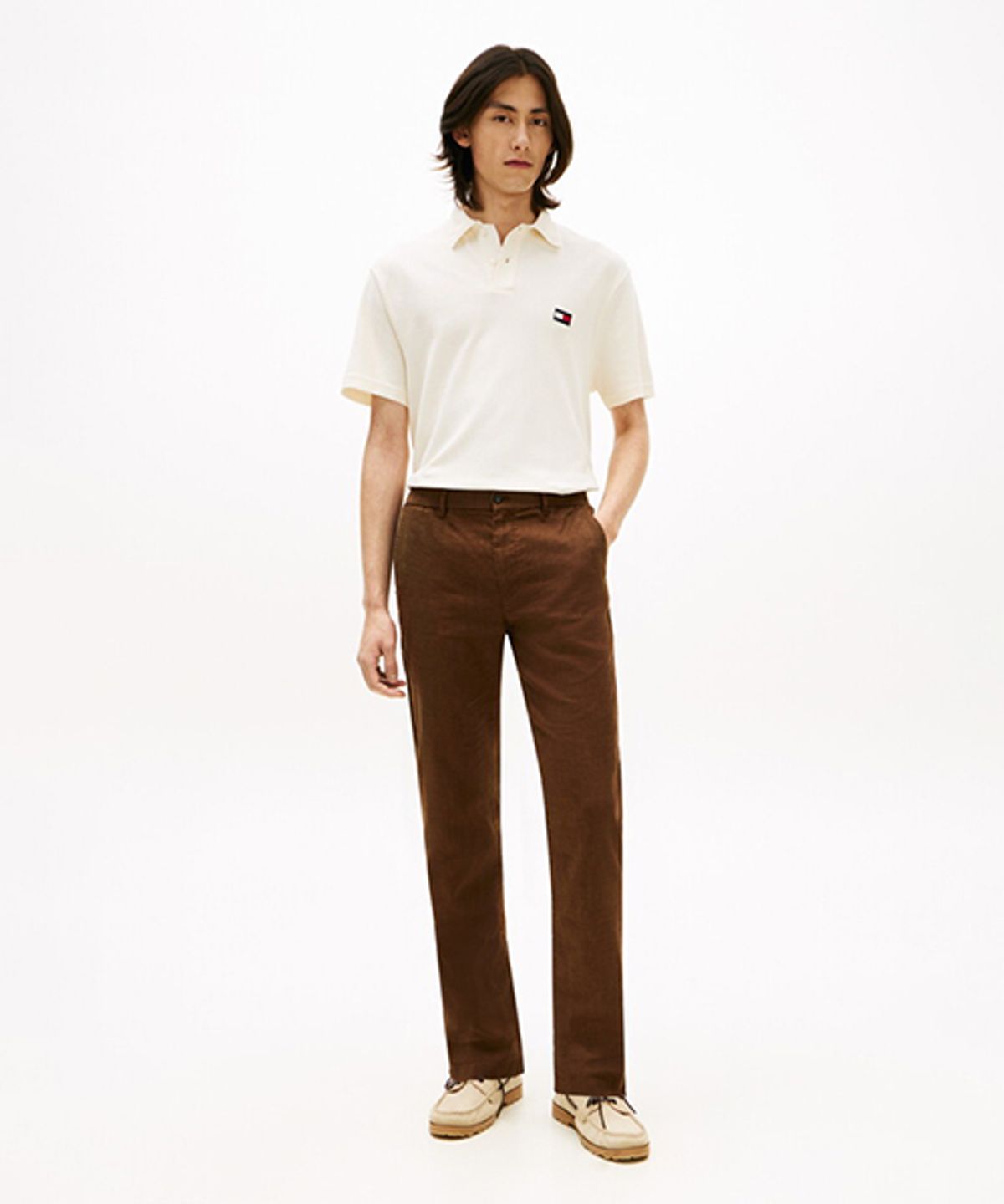 타미힐피거(TOMMY HILFIGER) 덴톤 소로나 린넨 블렌드 팬츠 (T12G1WPC100MT1GV0)